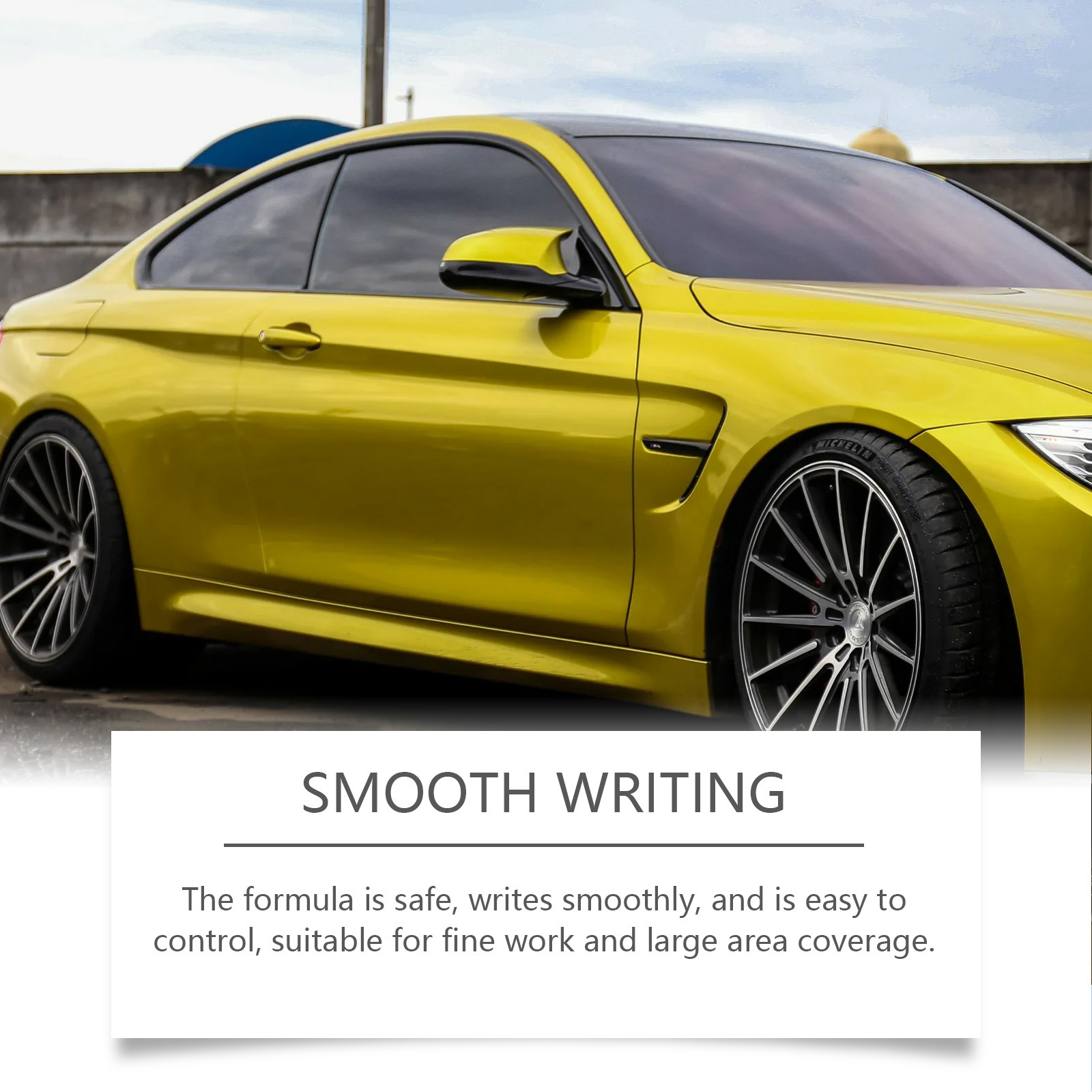 Rayhong Yellow Car Tire Paint Pen Car Tire Art Painting Waterproof Long-Lasting Oil-Based Pen