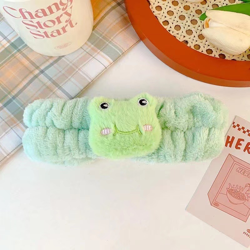 Internet celebridad de dibujos animados lindo correa de muñeca de felpa lavado de cara banda de pelo a prueba de humedad impermeable artefacto fresa oso chica sudor-cordón absorbente