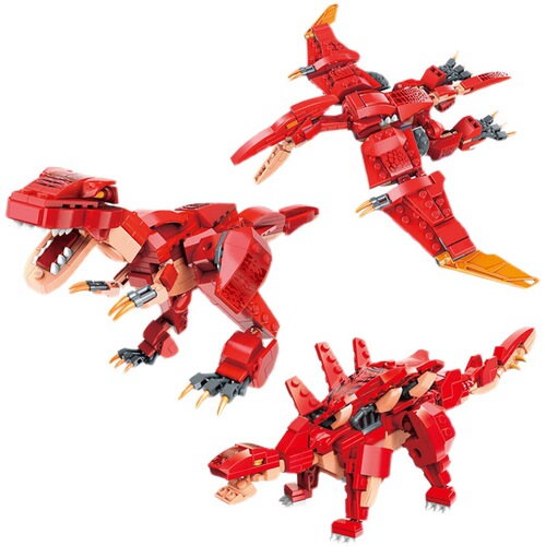 Dinosaur War Saga 3 to 42106 Enlightening Building Blocks Boy Smart Assembly Tyrannosaurus Rex Model Children's Birthday Gift