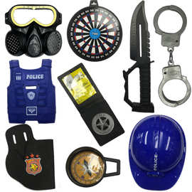 儿童枪配件模型角色扮演套装配饰衣服配件望远镜手雷对讲机玩具