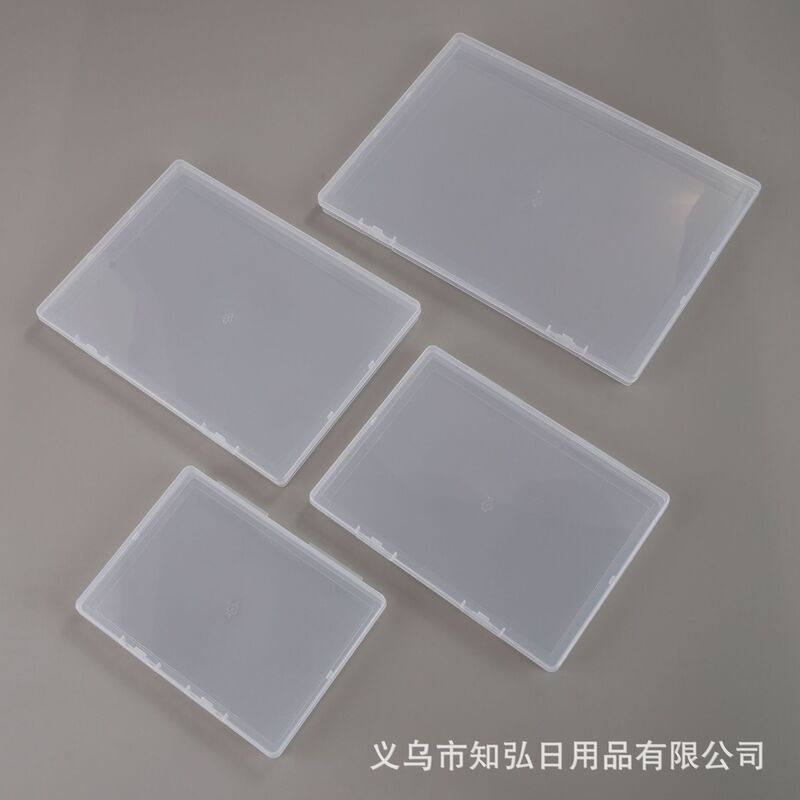 Rectangular Plastic Box PP Transparent Box Rectangular Packaging Plastic Box Flip Large Bill Storage Flat Box Cross-border Rectangular Plastic Box PP Transparent Box Rectangular Packaging Plastic Box Flip Large Bill Storage Flat Box Cross-border