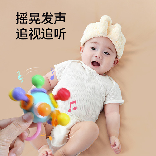 Manhattan hand ball baby educational early education chewable teether molar stick 0 to 1 year old 3 to 6 months baby toy