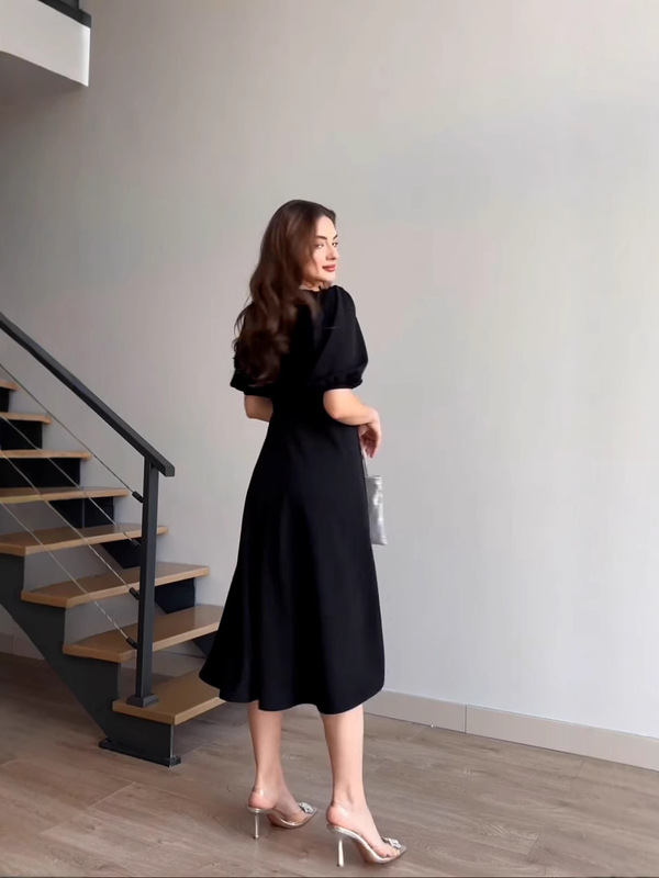 2025春季欧美亚马逊外贸收腰显瘦法式晚礼服气质纯色迷人连衣裙|undefined