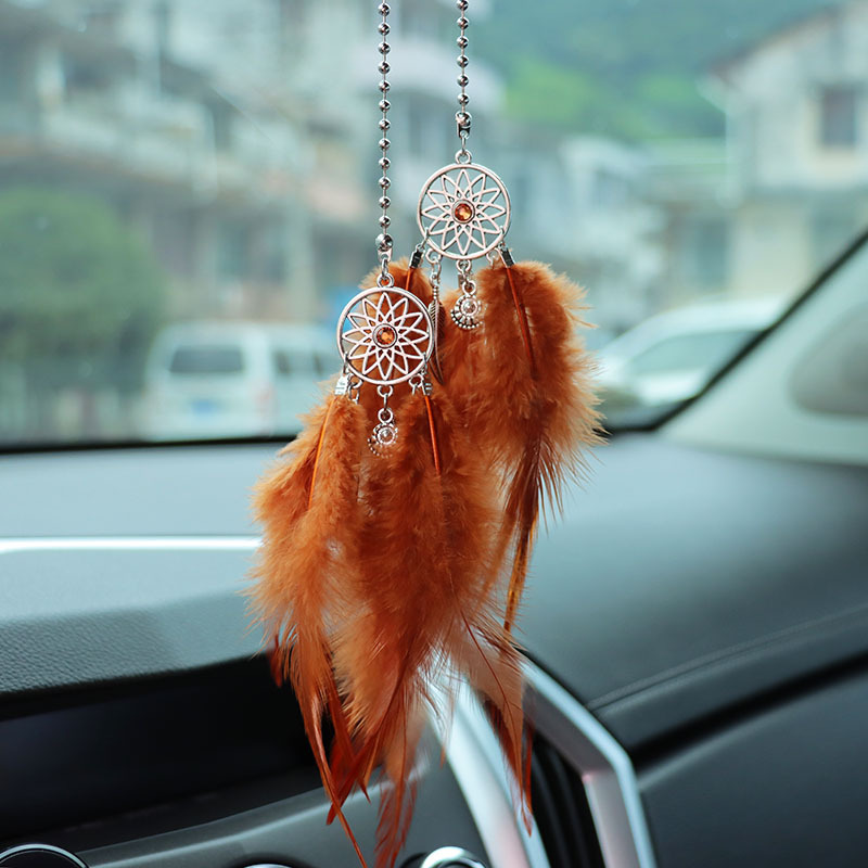 Feather Dream Catcher Car Pendant Creative Rearview Mirror Car Hanging Car Pendant Car Interior Pendant