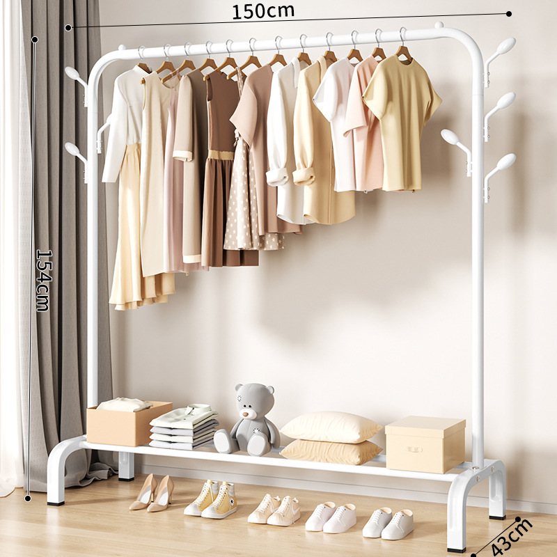 percha de ropa simple piso plegable balcón secado estante de ropa doméstico dormitorio doméstico varilla de secado plegable percha de ropa