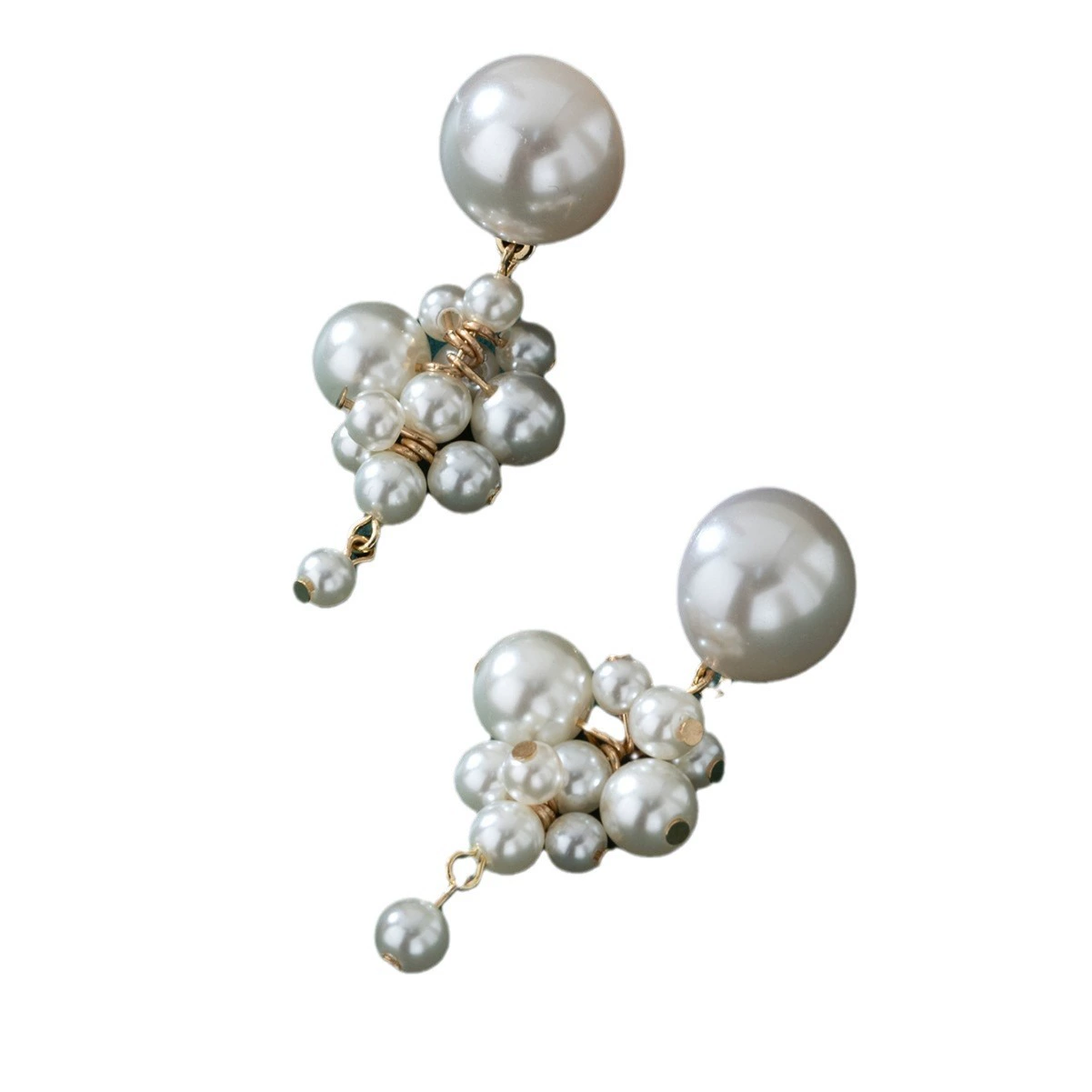 South Korean cute goods, long earrings from pearl