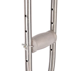Shock-absorbing stainless steel crutch with double canes, armpit crutch, lightweight cane, disability crutch, elderly spring shock cane