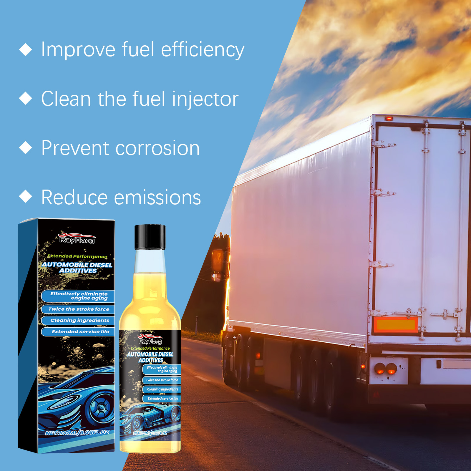 Rayhong Automotive Diesel Additive Car Power Increase Fuel Efficiency Cleaning Agent