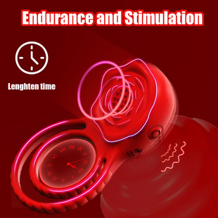 حلقة المني ذات قفل الورد الشهير، جهاز تمارين الاهتزاز بـ 9 ترددات للرجال والنساء، لاستمناء الزوجين ومنتجات ممتعة للكبار