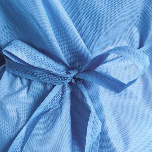 One-time isolation suit, blue protective clothing SMS45g reverse wear knit cuff thin model 30g isolation suit wholesale