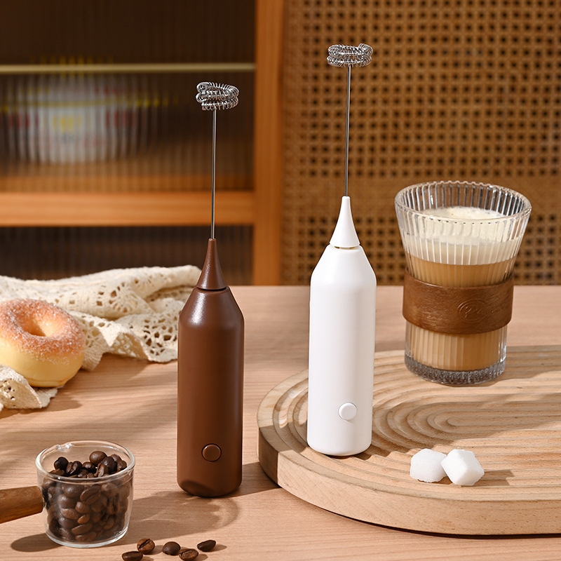 亚马逊不锈钢咖啡奶油电动奶泡器打奶器打蛋器便携搅拌器|undefined
