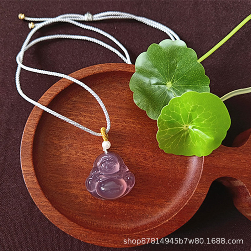 보라색 높은 얼음 웃음 부처 밧줄 (22*24mm)