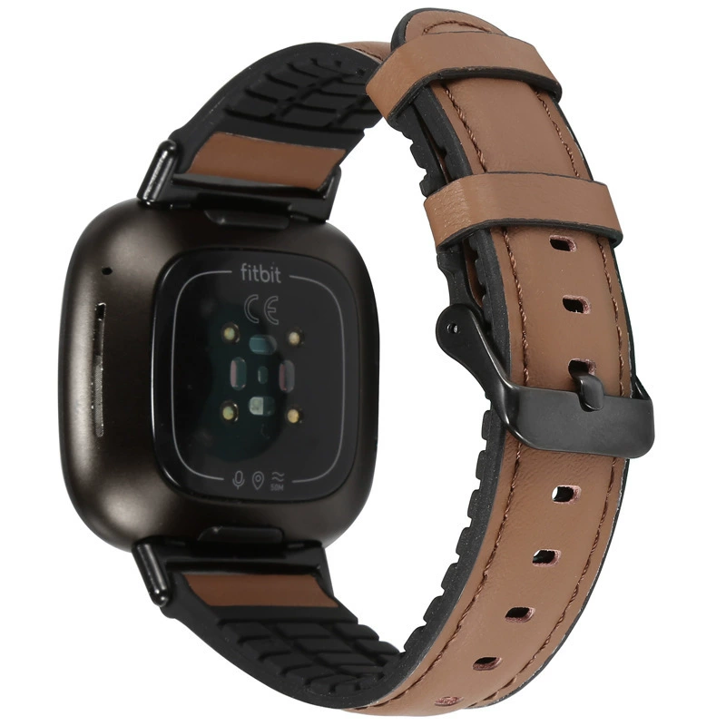 Любой ремешок Sense для Fitbit Versa 3/Sense силиконовая пластина кожаный ремешок замена запястья Sense