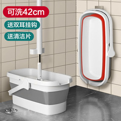 Wholesale Foldable Mop Bucket with Drainage Thickened Washing Rectangular Household Mop Bucket Single Selling Sponge Mop Bucket 