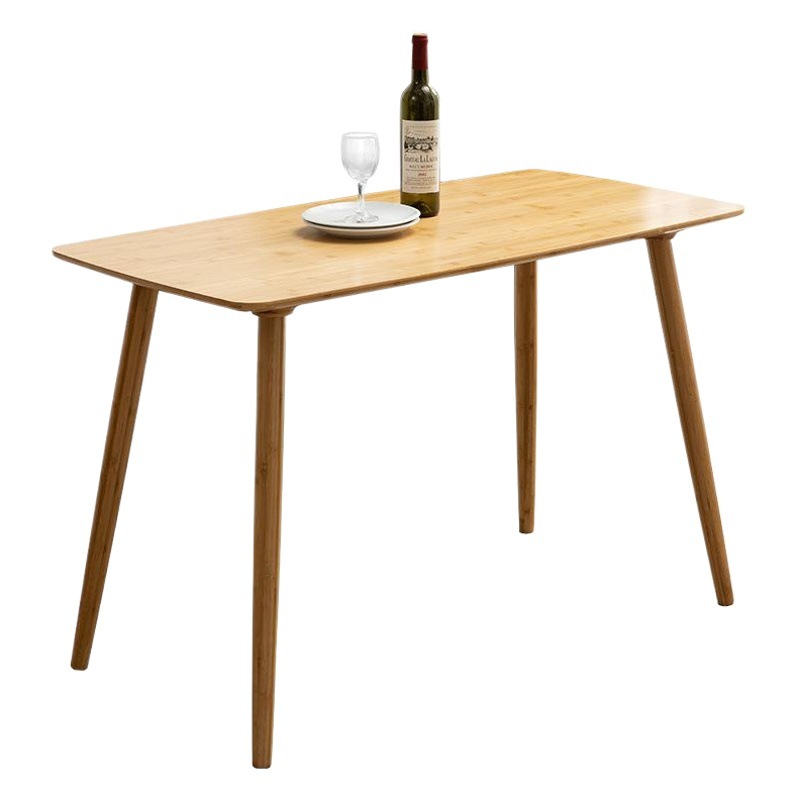 Mesa de comedor de madera maciza nórdica hogar pequeño apartamento mesa de comedor dormitorio simple oficina rectangular computadora mesa pequeña