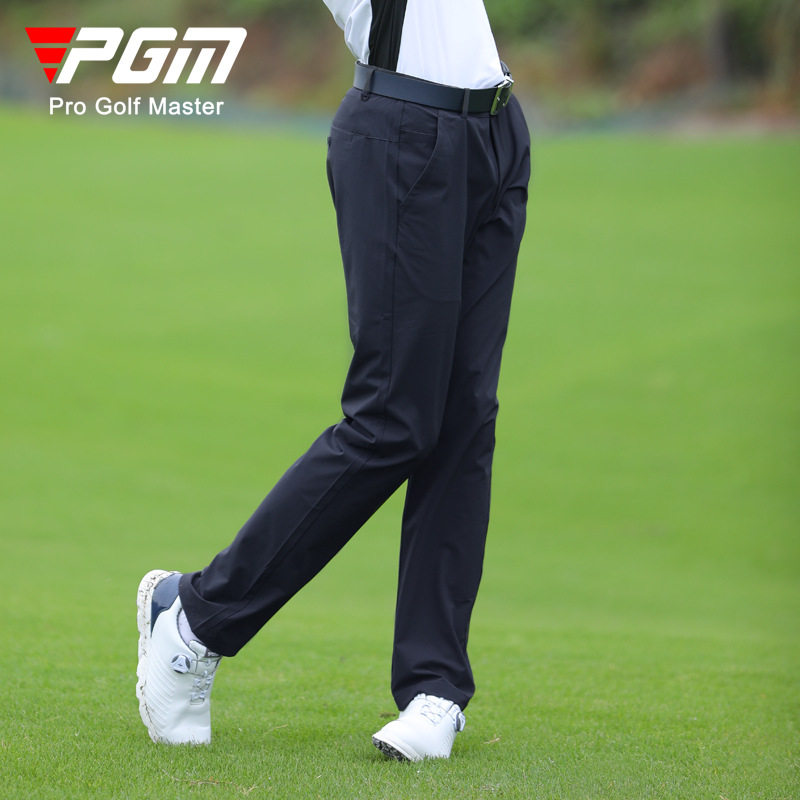 Quần thể thao golf nam dài ống suông vải co giãn PGM — KUZ136-Màu đen, KUZ136-màu xanh hải quân, KUZ136-màu trắng, KUZ136-màu đỏ