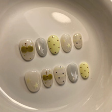 【深圳制造】黄樱星星 纯手工穿戴甲美甲显白美甲贴指甲贴片