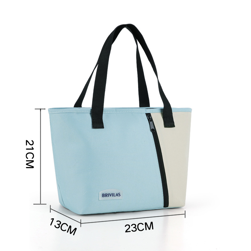 Bolsas de comidas etiquetadas transfronterizas bolsas de almuerzo de oficina portátiles bolsas de almuerzo de aislamiento térmico bolsas de almuerzo de tela Oxford