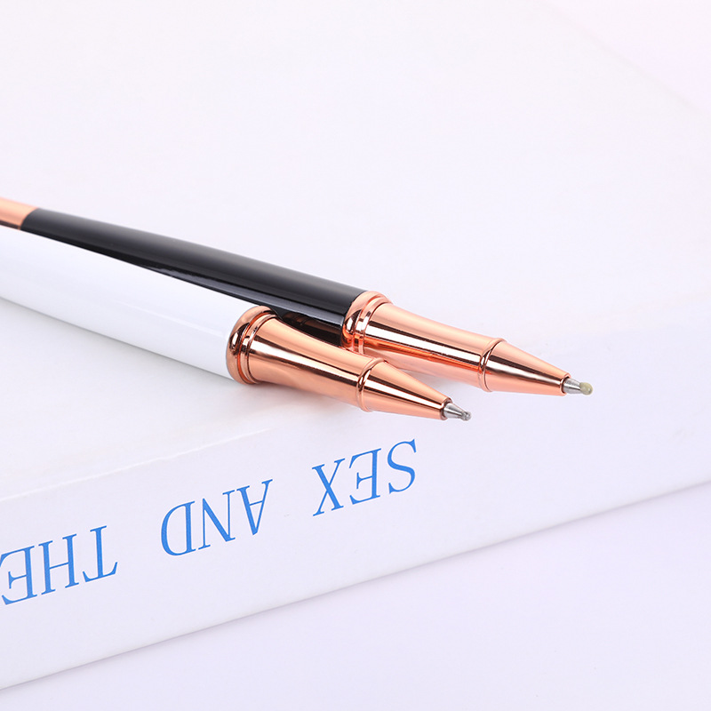 Fábrica al por mayor de alta gama firma pluma perla negocio publicidad regalo pluma bronce metal pluma impresión letras