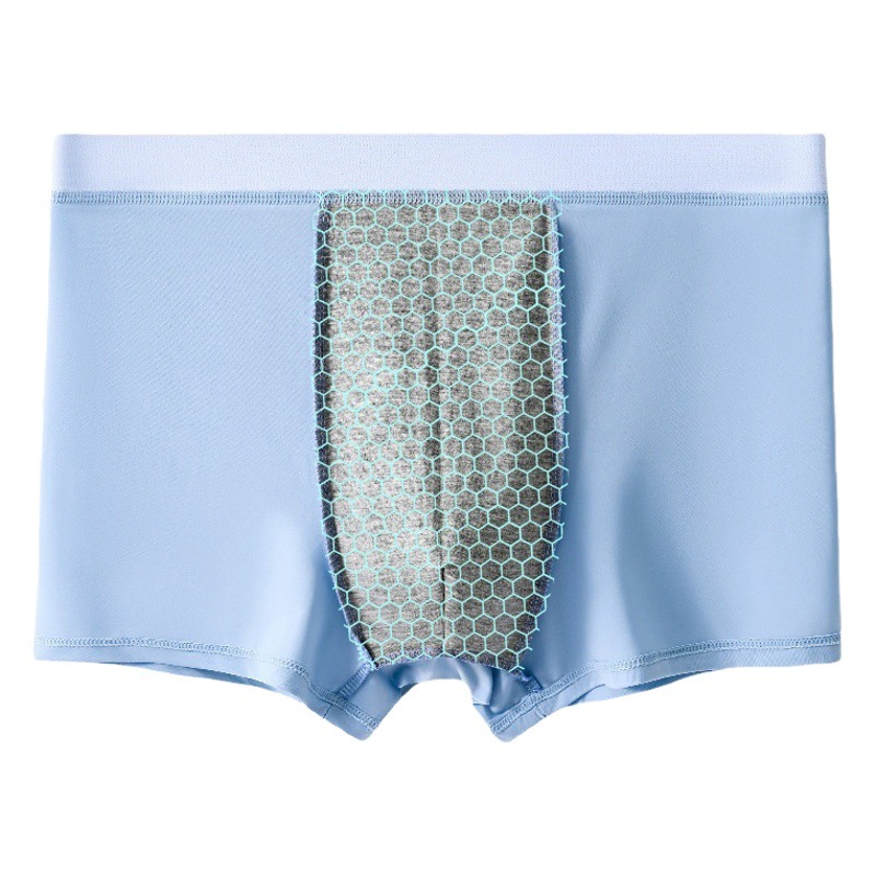 Ropa interior de seda helada de cintura media para hombre, calzoncillos bóxer transpirables, cómodos y agradables para la piel, calzoncillos bóxer de verano para hombre