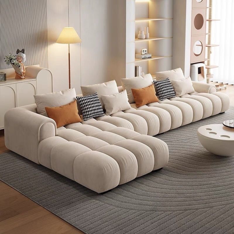 Cream Style Sofa Light Luxury Technology Cloth Cloud Living Room Square Rental House Modern Minimalist Bedroom Cloth