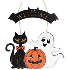 ハロウィーンクロスボーダー木製カボチャ歓迎表札ホームウィンドウ壁木製ドア装飾ハロウィーンペンダント