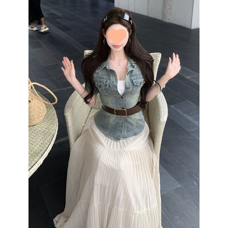 데님탑 [고급원단] 단품 + 프리벨트