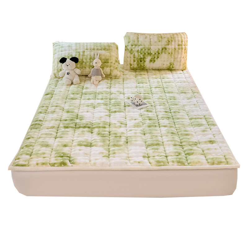 Colchón de leche colchón de terciopelo de invierno invierno estampado estampado hogar invierno grueso calentamiento dormitorio de estudiantes colchón de cama individual