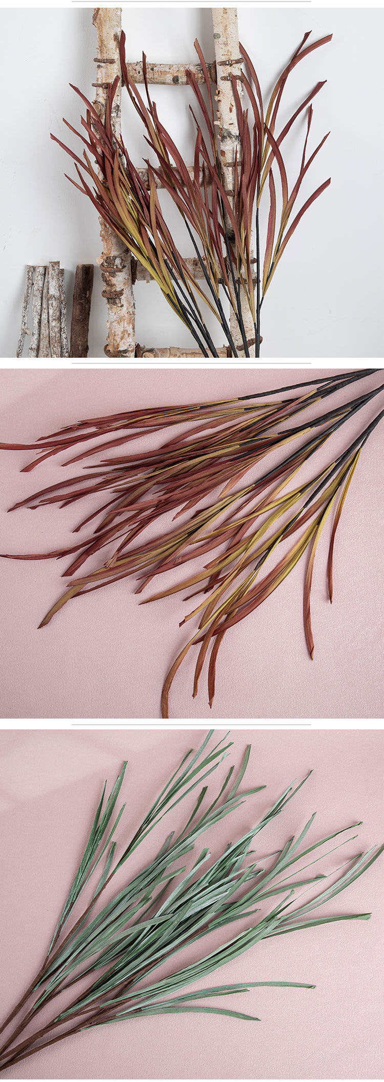 Artificial Reed Grass Bouquet For Home Wedding Decoration_voghion.com