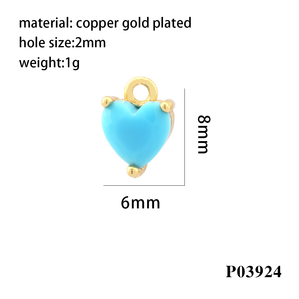2g Weight Pendant Jewelry Making Type 18K Gold Plated Plating Material DIY Jewelry Accessories Classification 1 Piece Quantity Copper Material Heart Shape Pattern All Seasons Season Simple Style Style 1 Piece Copper 18K Gold Plated Heart Shape Pendant 3