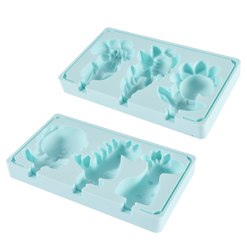 Molde de helado en stock gran ranura de grado alimenticio paleta de paleta molde de cubo de hielo helado molde de silicona