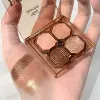 Diamond four -color eye shadow 1#commute land