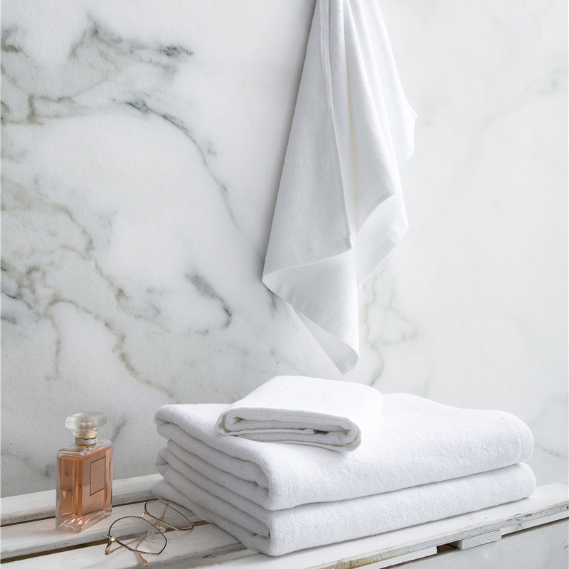 万豪五星级酒店 家用洗浴面巾浴巾 浴室白色加厚全棉吸水毛巾方巾