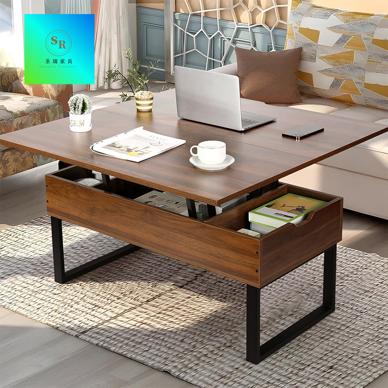 Lift-Top Coffee Table Suitable for Small Living Rooms, Small Wooden Lift-Top Coffee Table, Living Room Coffee Table, Lift-Top Coffee Table