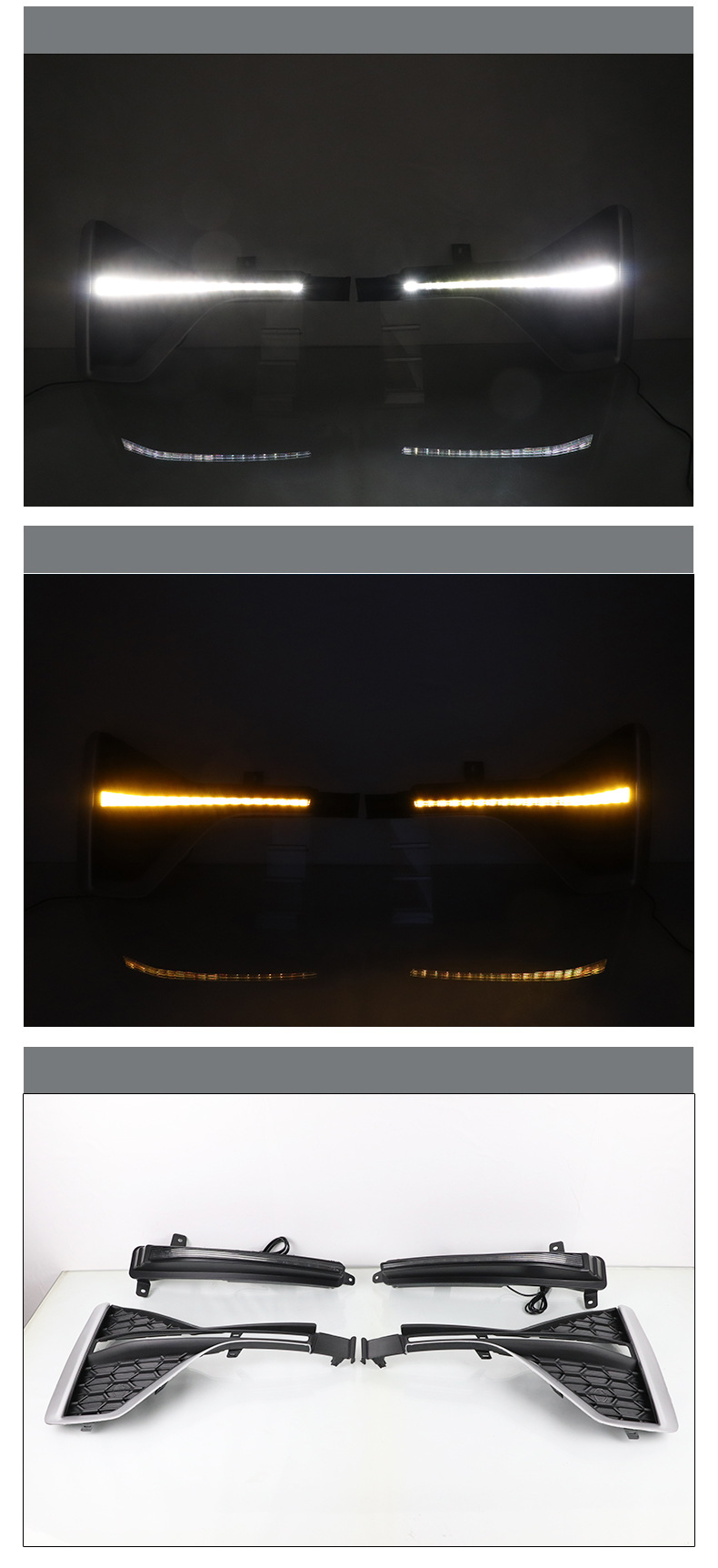 Suitable for 22-23 Toyota Yinuo daytime running light modified LED steering daytime running light front fog light