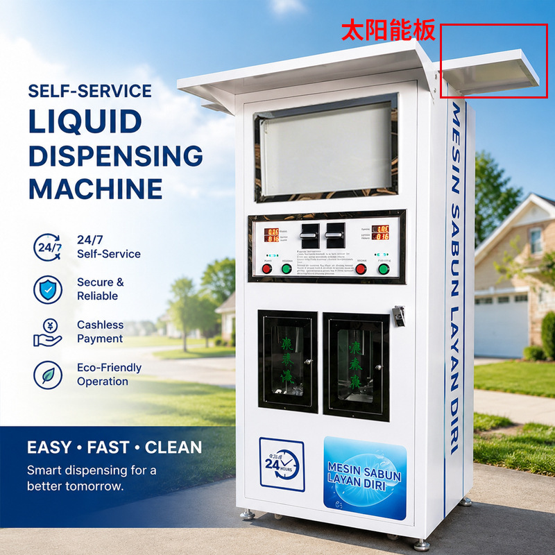 Cross-Border Automatic Liquid Vending Machine, Solar-Powered Laundry Detergent, Dishwashing Liquid, Unmanned Liquid Vending Machine, Vending Machine Cross-Border Automatic Liquid Vending Machine, Solar-Powered Laundry Detergent, Dishwashing Liquid, Unmanned Liquid Vending Machine, Vending Machine