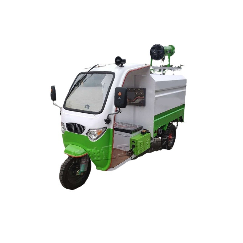 Camión de niebla eléctrica de tres ruedas sitio de saneamiento automático desinfección vehículo eléctrico de alta gama de eliminación de polvo