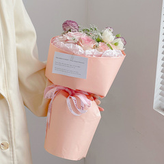 純色風華紙耐撕防水牛皮紙鮮花包裝紙材料情人節花店花束包裝紙