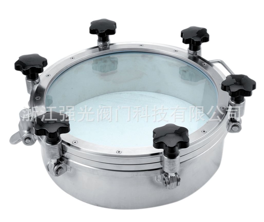 卫生级糖化罐全视镜人孔，不锈钢糖化罐全视镜人孔盖，304