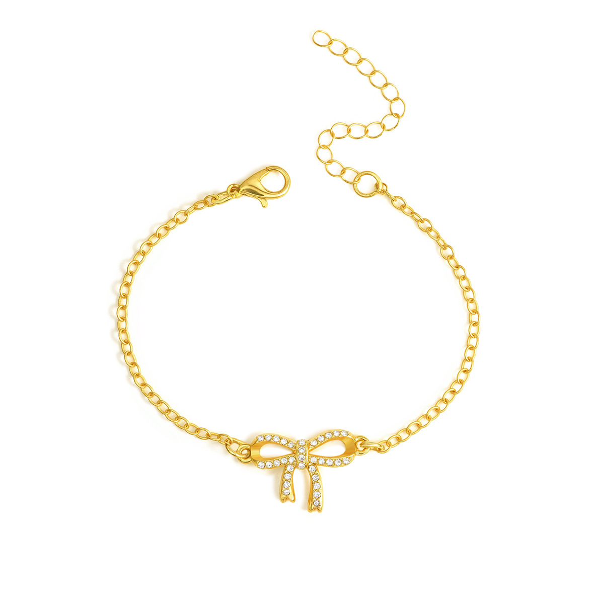 Rose Gold Bowknot Bracelet for Women, Versatile Bracelet, European and American Style, Fresh and Simple Bracelet, Manufacturer Supply, 2025 New Model