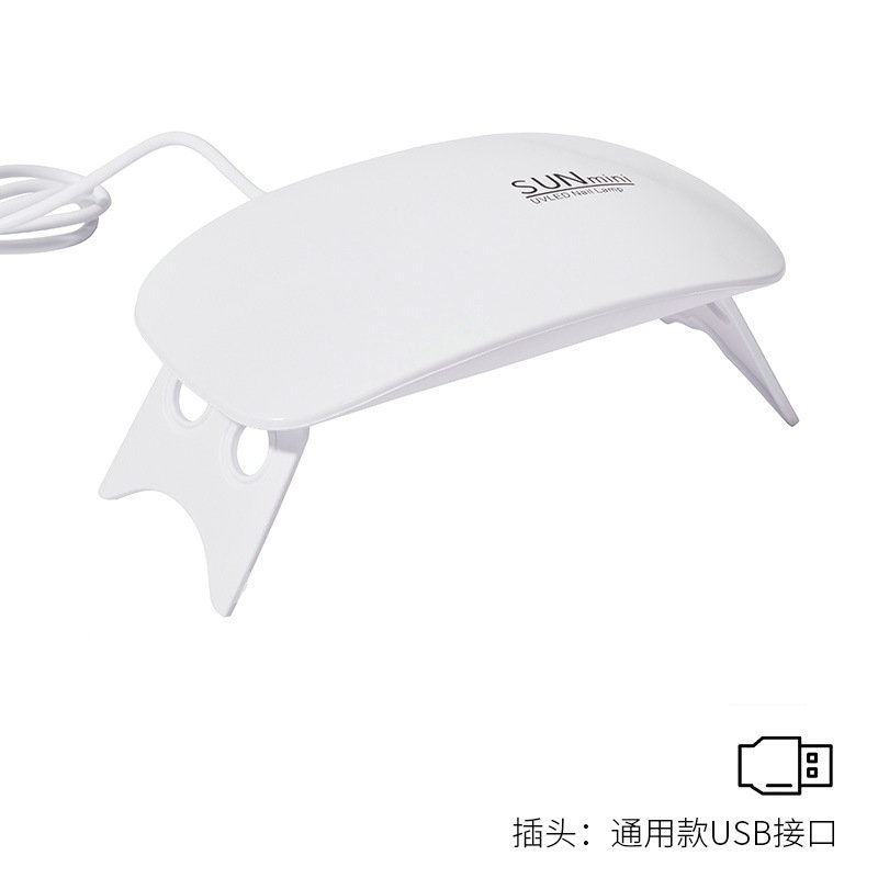 Luz de manicura portátil mini luz de fototerapia LED USB lámpara de manicura de mano plegable mini lámpara de parrilla de manicura al por mayor