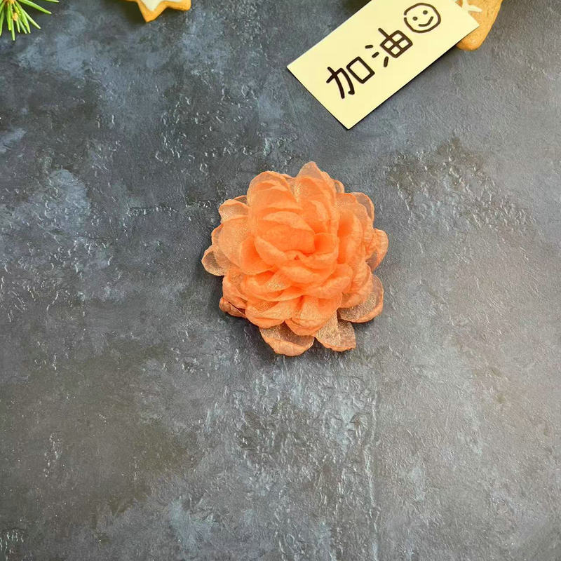 Caro同款烤边布艺花朵9cm立体烧边花朵diy发饰鞋帽胸花饰品配件|undefined