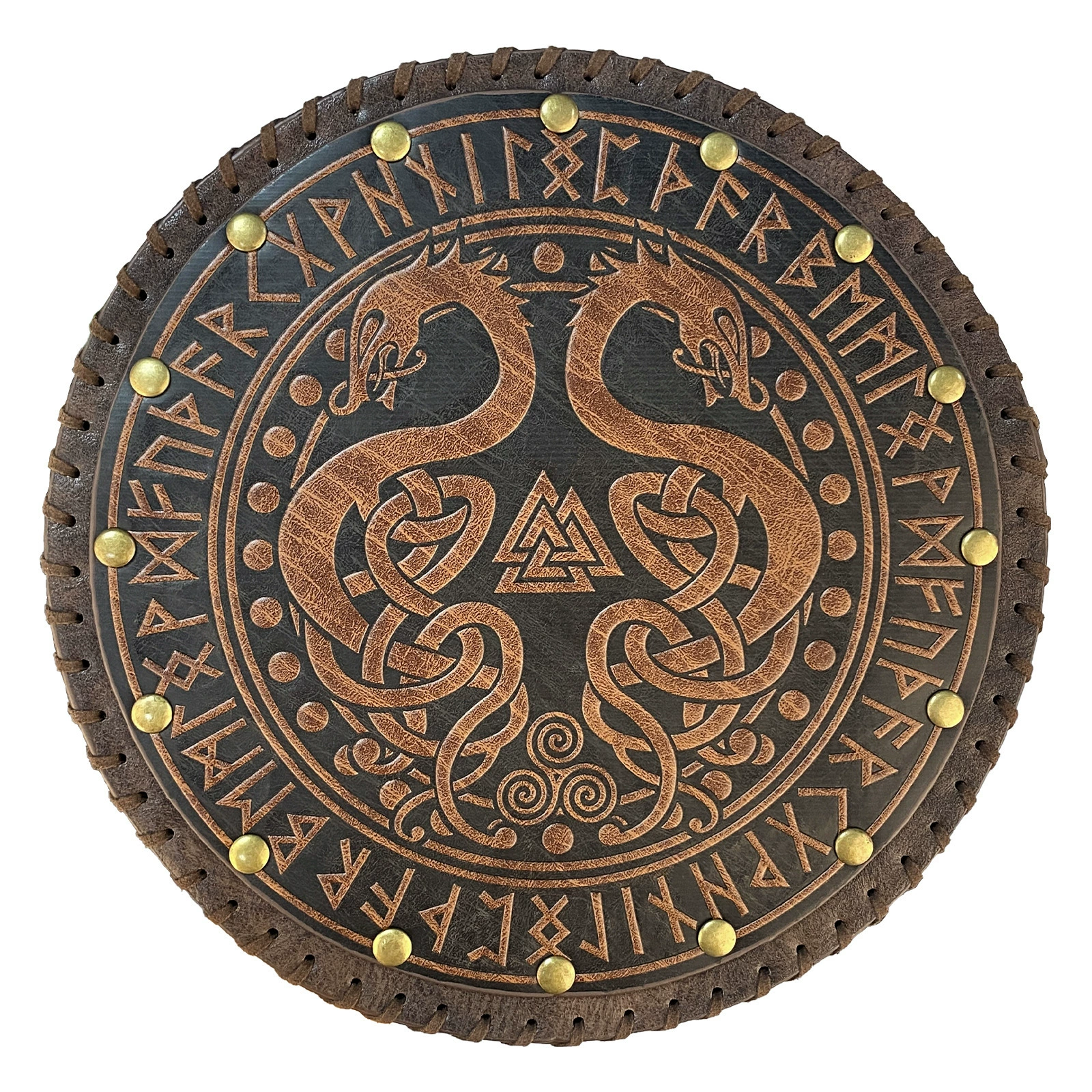 Medieval round embossed bag Nordic Viking style retro COSPLAY props Amazon TEMU cross-border