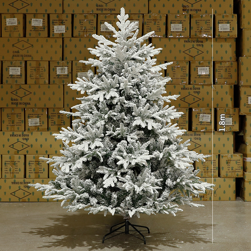 Shengyuan nuevo árbol de Navidad de nieve de gran tamaño con luces decoraciones navideñas decoraciones decorativas del centro comercial del hotel