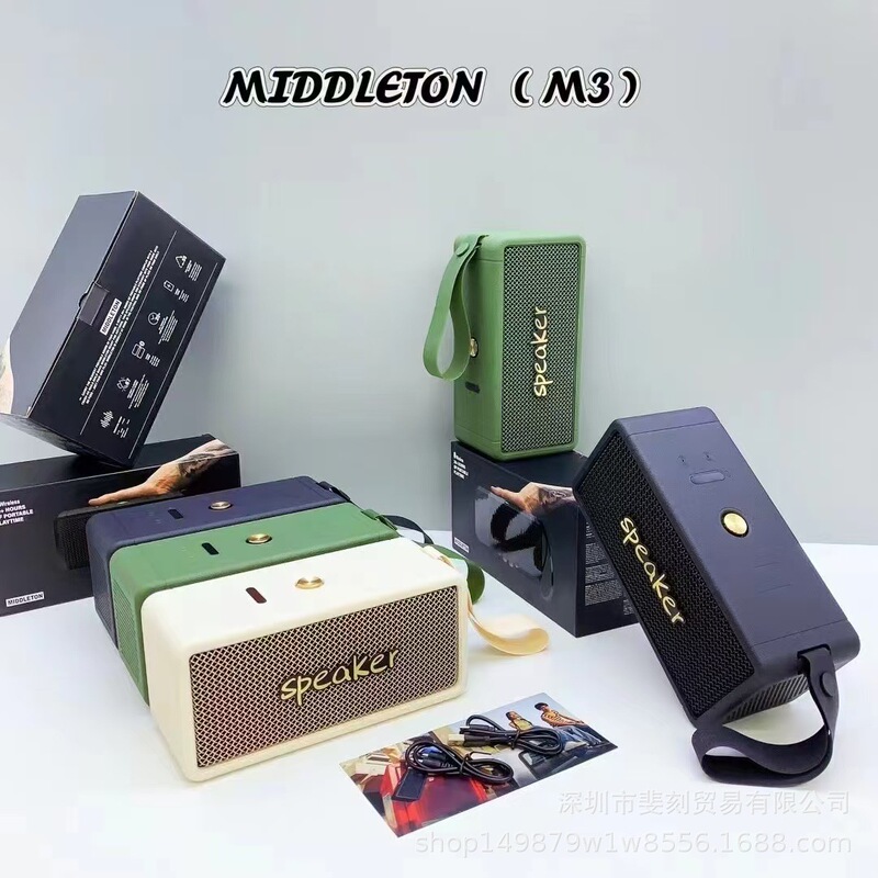 国境を越えたミドルトン無線スピーカー屋外ストラップM3レトロbluetoothオーディオ携帯型サブウーファを適用|undefined