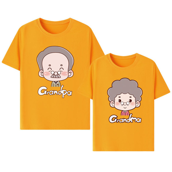 Summer cotton short sleeve T-shirt with a round collar