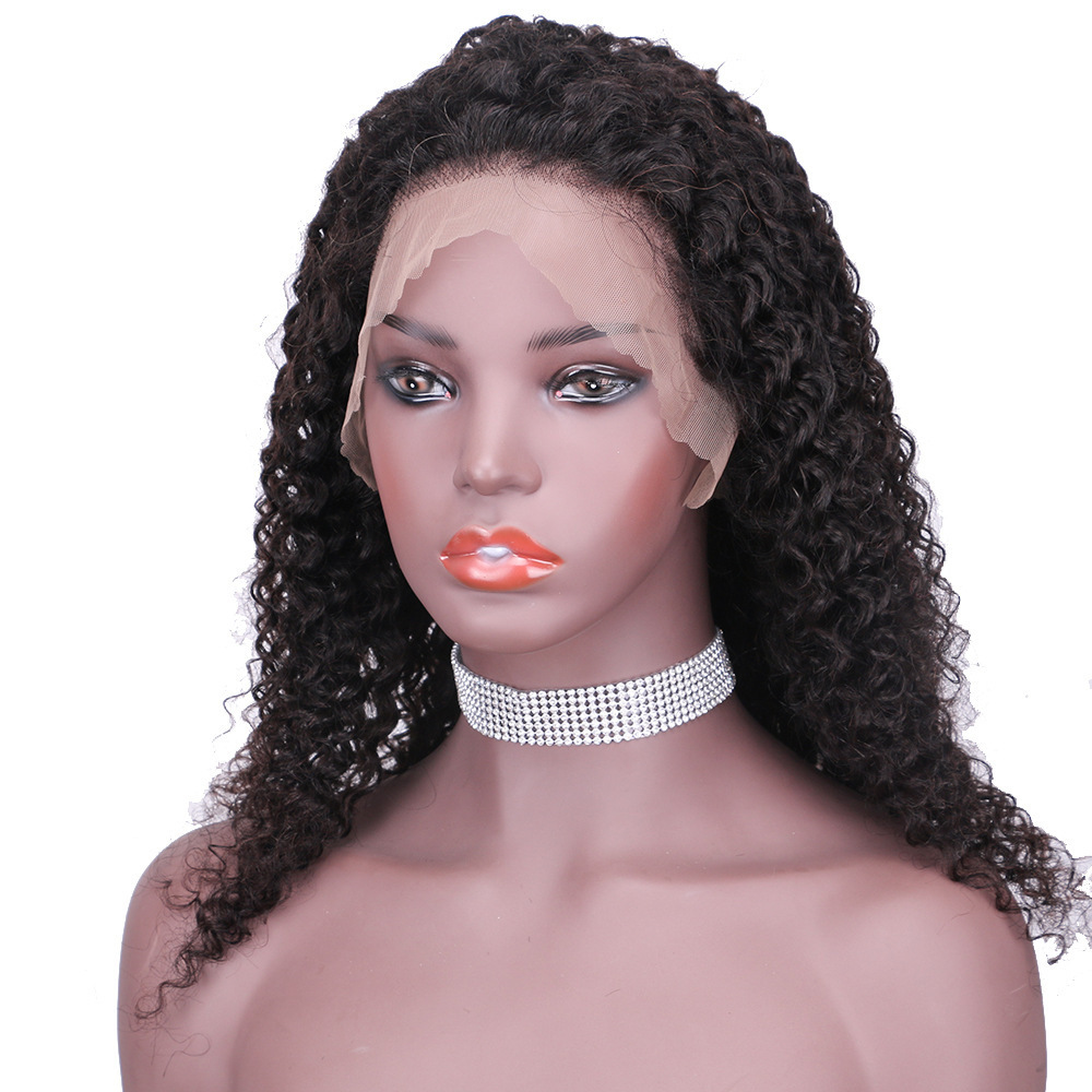 Pelucas de encaje de moda europea y americana africana pelucas de fibra química cubierta de cabeza completa uso diario image 5