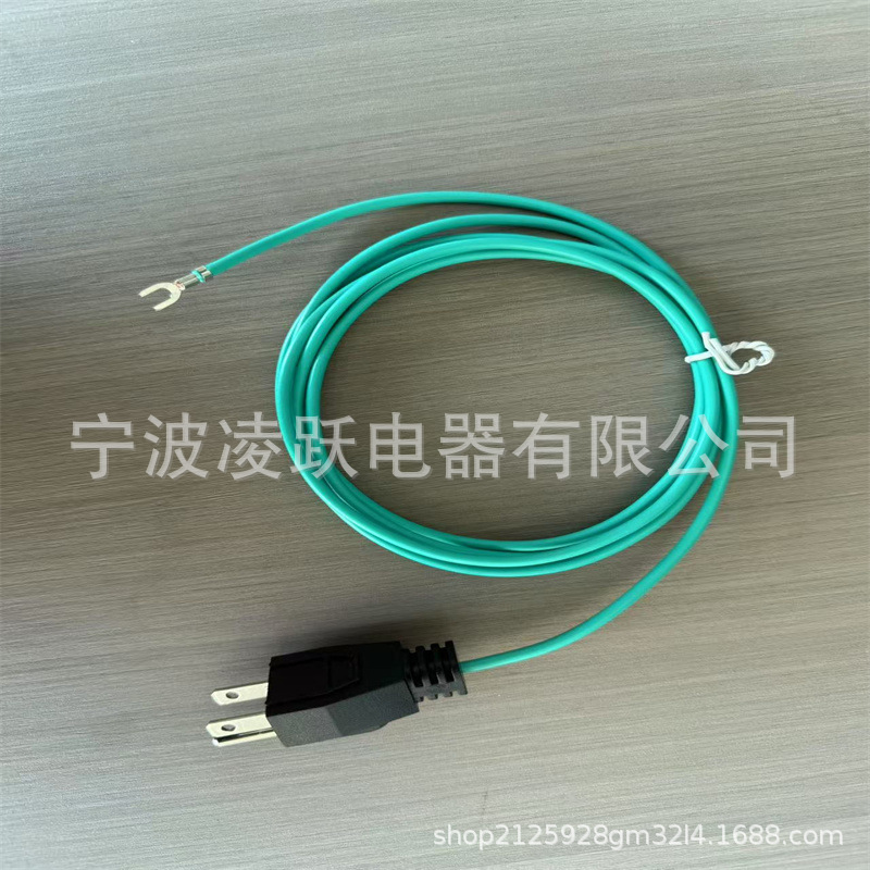 屏蔽以太网接线板粘合接地延长线,适用于 NEMA 5-15P 3 爪插头