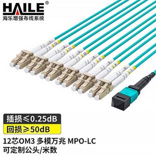 Telecom-grade fiber jumper MPO-LC 10 Gigabit multimode 12-core OM3 bundle 40G optical module MTP line