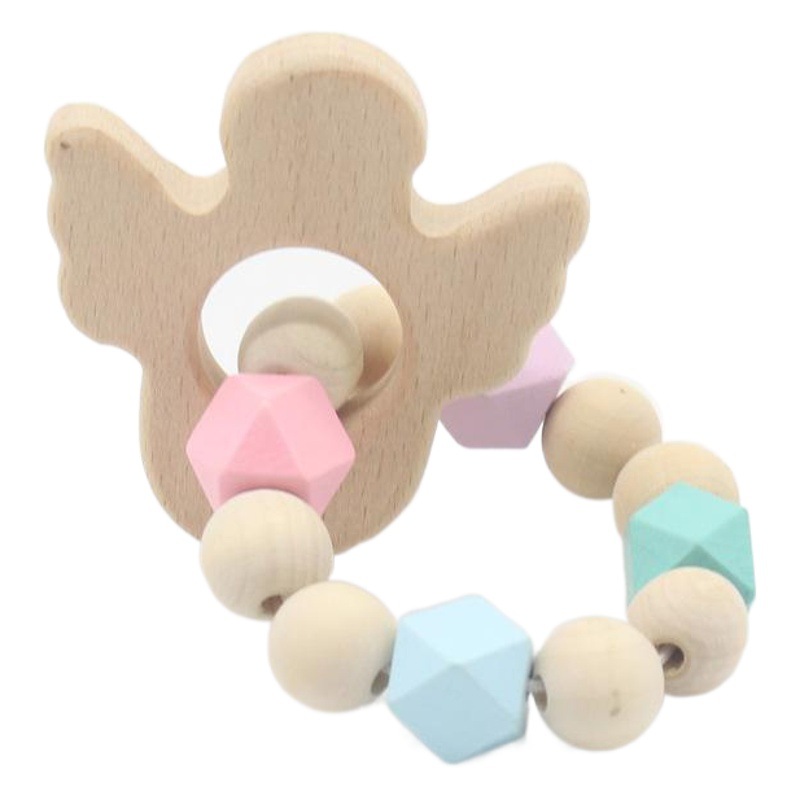 Pulsera de mordedor para bebés suministros para madres e hijos palo de mordedor Juguete de haya Amazon Comercio exterior popular pulsera para bebés